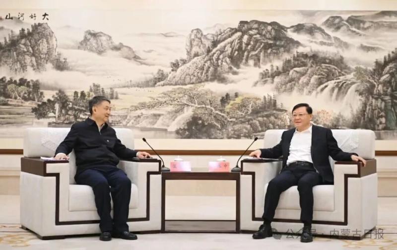 王伟中 包钢会见中国华能集团董事长温枢刚